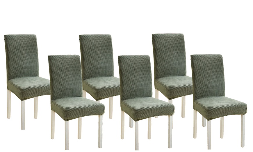 Image 15: Two, Four or Six Stretchable Dining Chair Covers