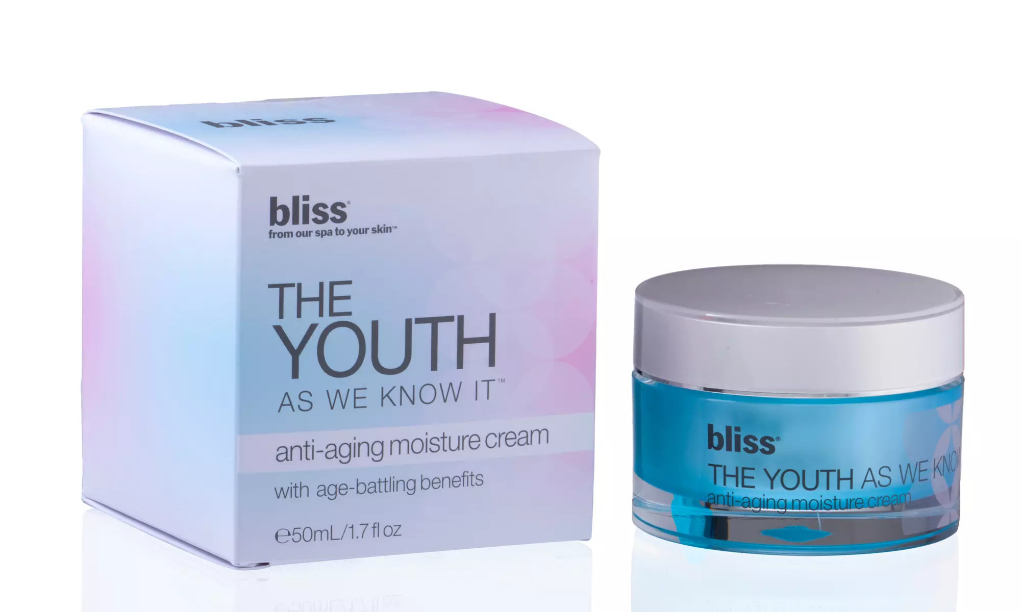 Bliss The Youth As We Know It Anti-Aging Skincare Collection. Multiple Formulas Available from $26.99–$62.99. - Second Medium