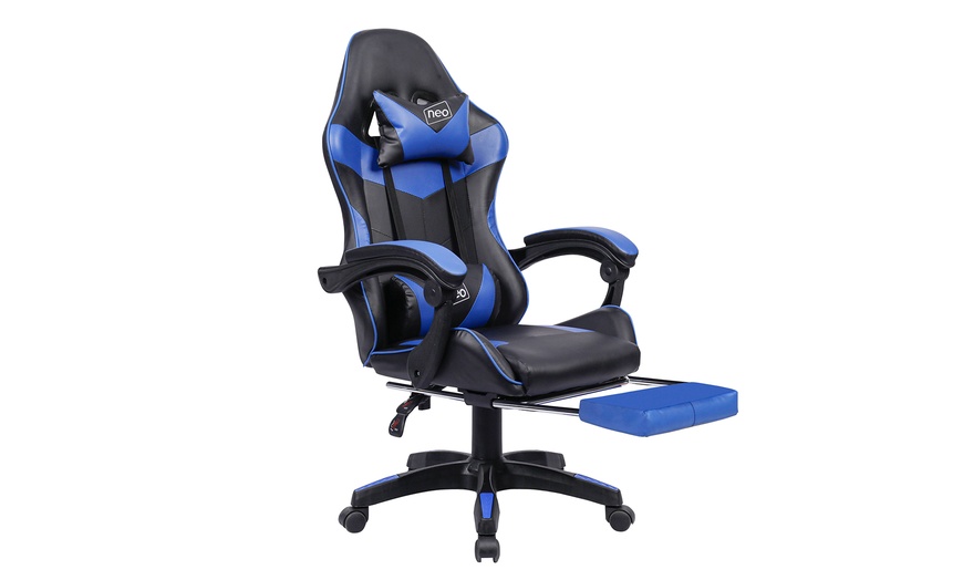 Image 3: Neo Reclining Gaming Chair with Optional Footrest