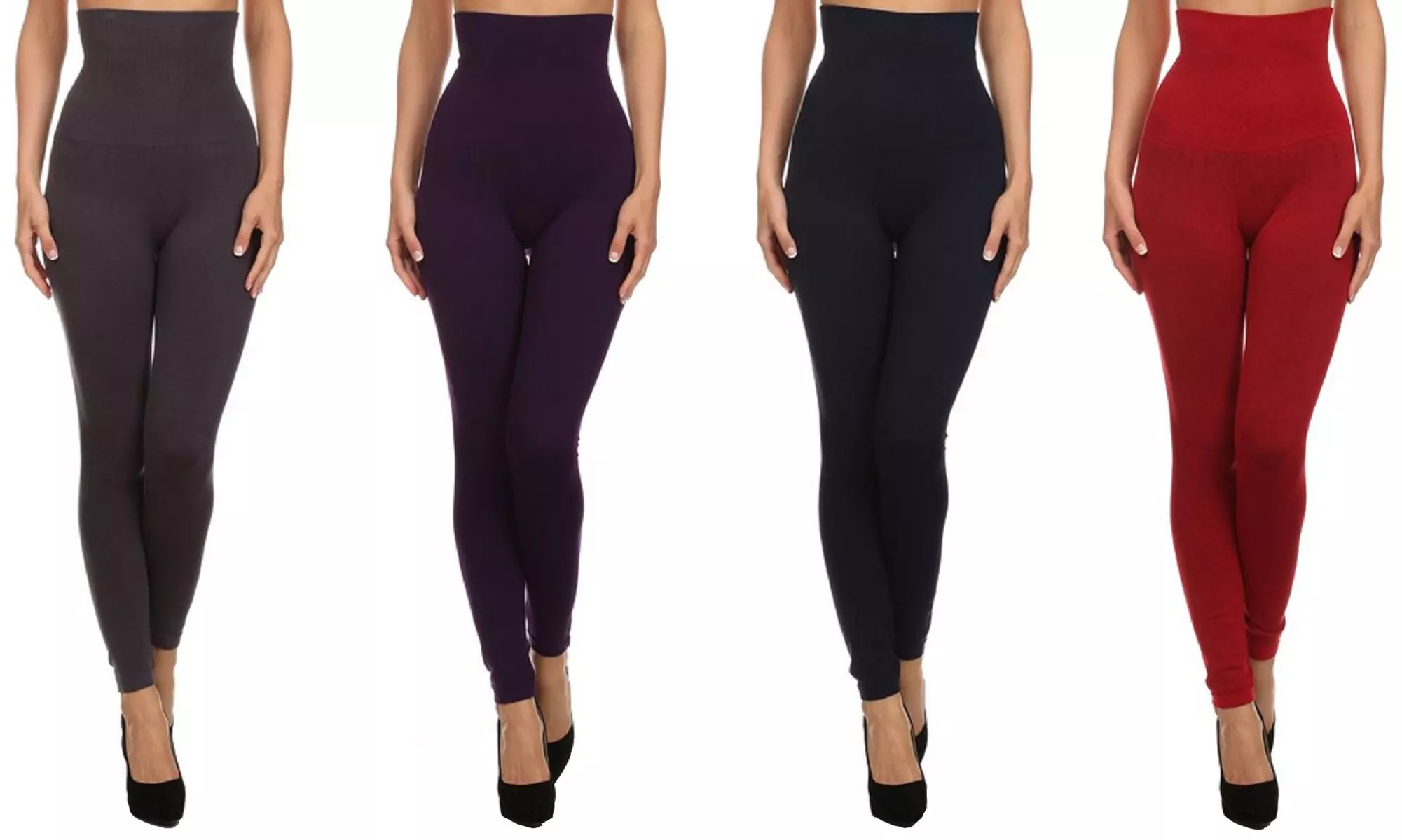 Women's High-Waisted Compression Leggings (3-Pack) - Primary Image