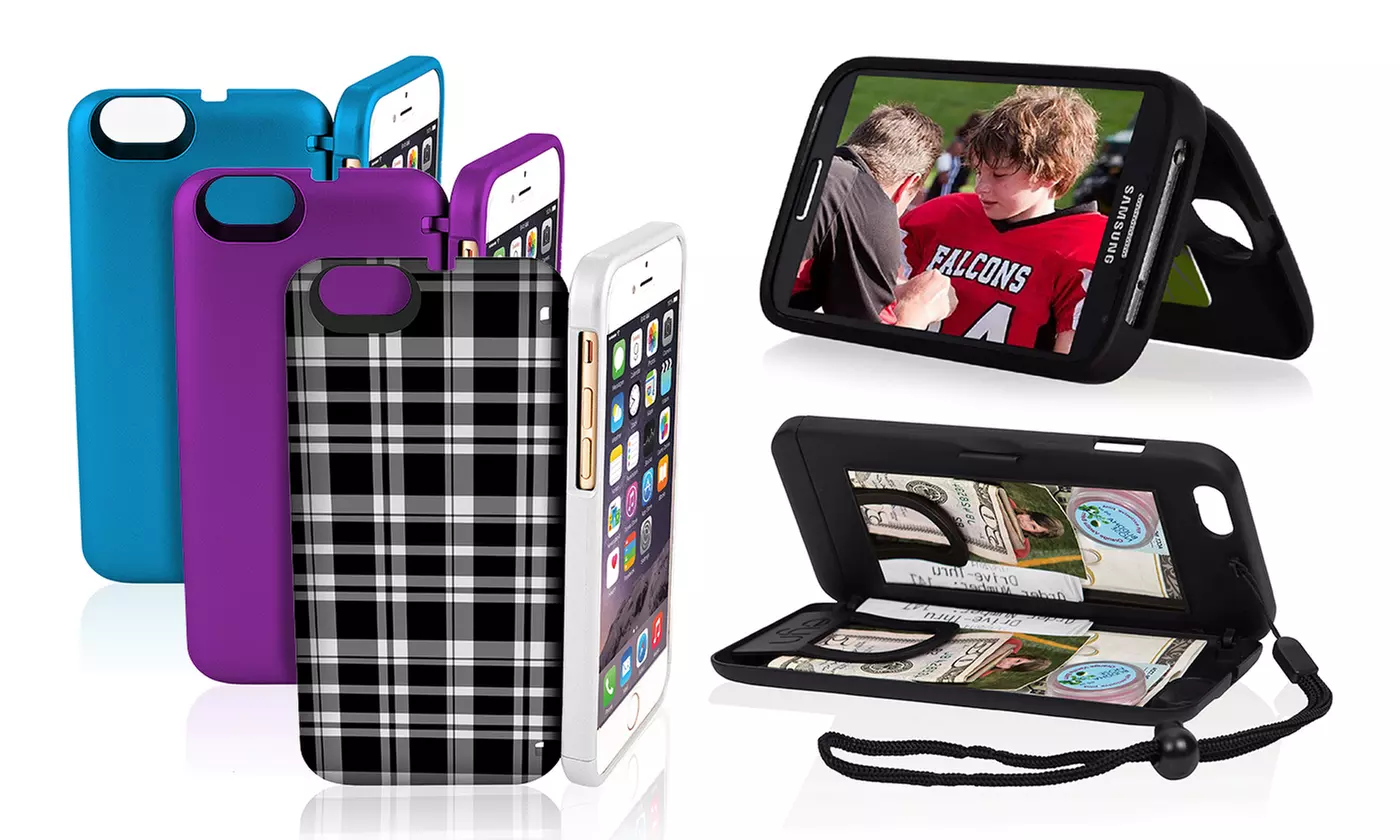 EYN Protective Smartphone Case with Hidden Storage for iPhone 4/4s/5/5s/5c/6/6 Plus and Samsung S4 - Primary Image