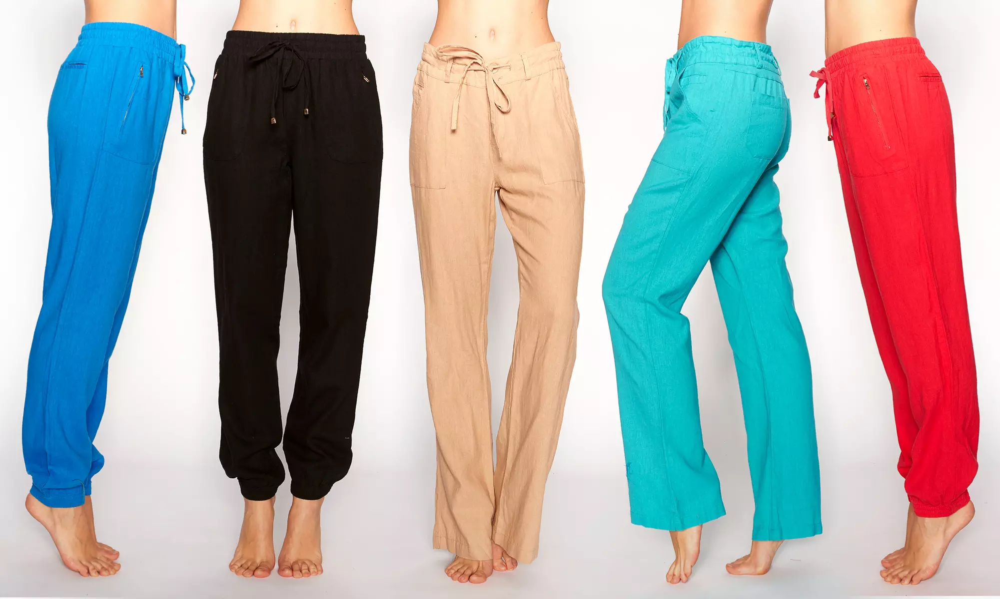 Women's Linen Drawstring Pants - Primary Image