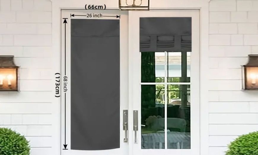 Image 12: Blackout Door Curtain