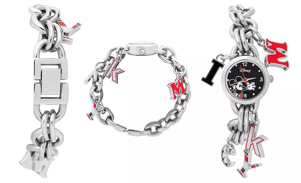 Disney Women's Mickey Mouse Charm Watch. Multiple Styles Available. Free Returns. - Image 4
