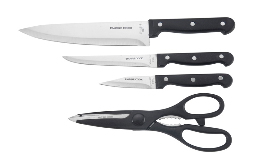 Image 2: 4-Piece Knife Set &Chopping Board