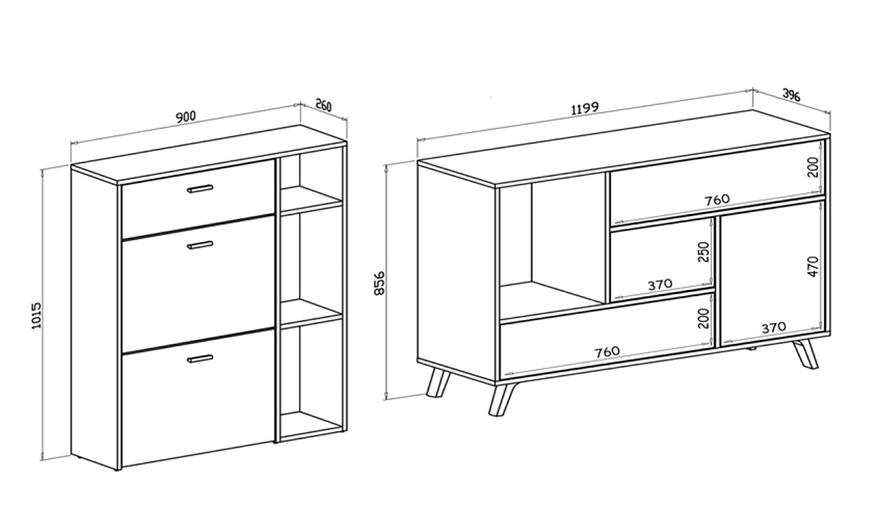 Image 36: Table basse, meuble à chaussures, table, buffet ou meuble TV Wind