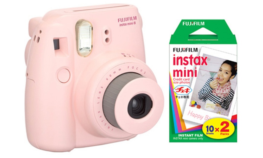 Fujifilm Instax Mini 8 Instant Film Camera With Instant Film Sheets Groupon