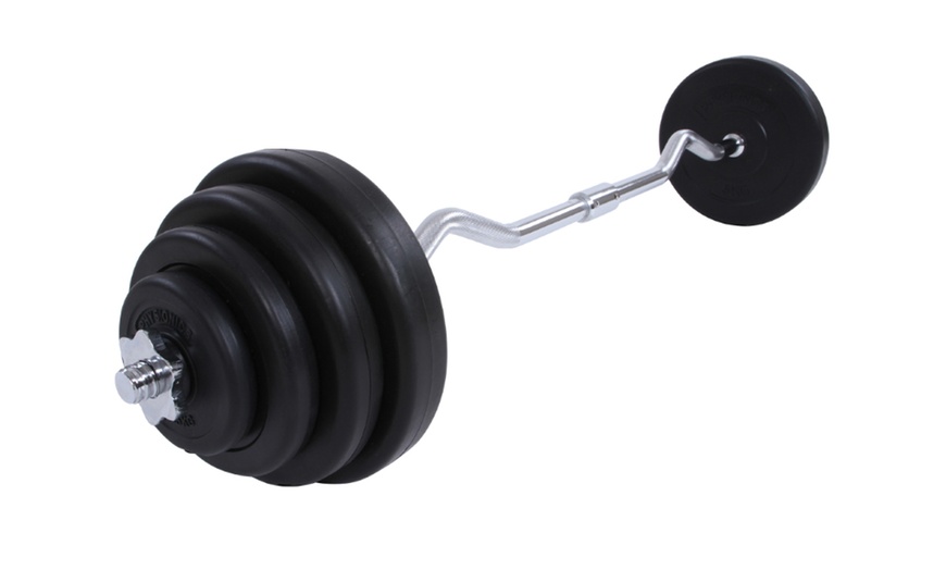 Image 2: EZ Curl Bar Set or Dumb-Bell Set