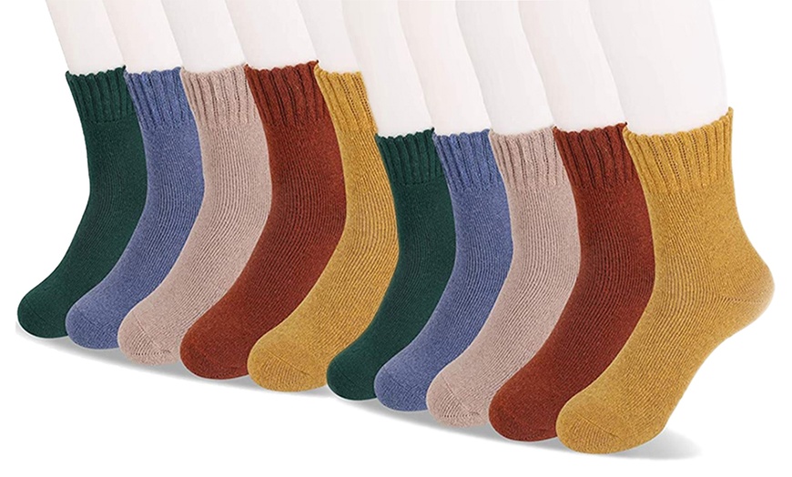 Image 2: Five- or Ten-Pack of Thermal Wool-Blend Socks