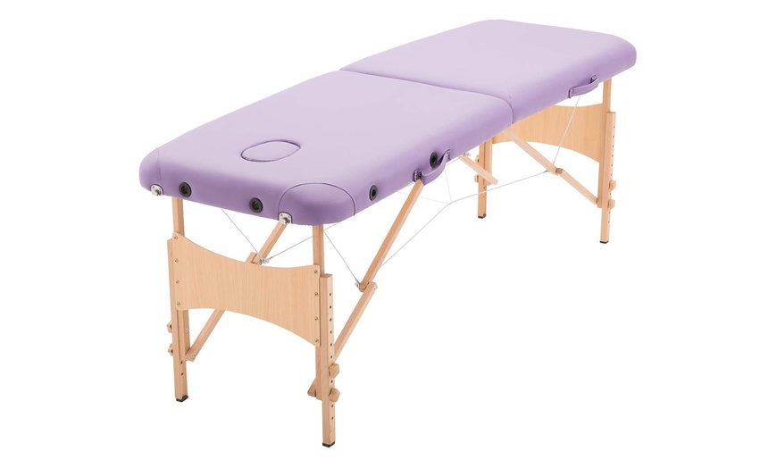 Image 13: HomCom Foldable Massage Table