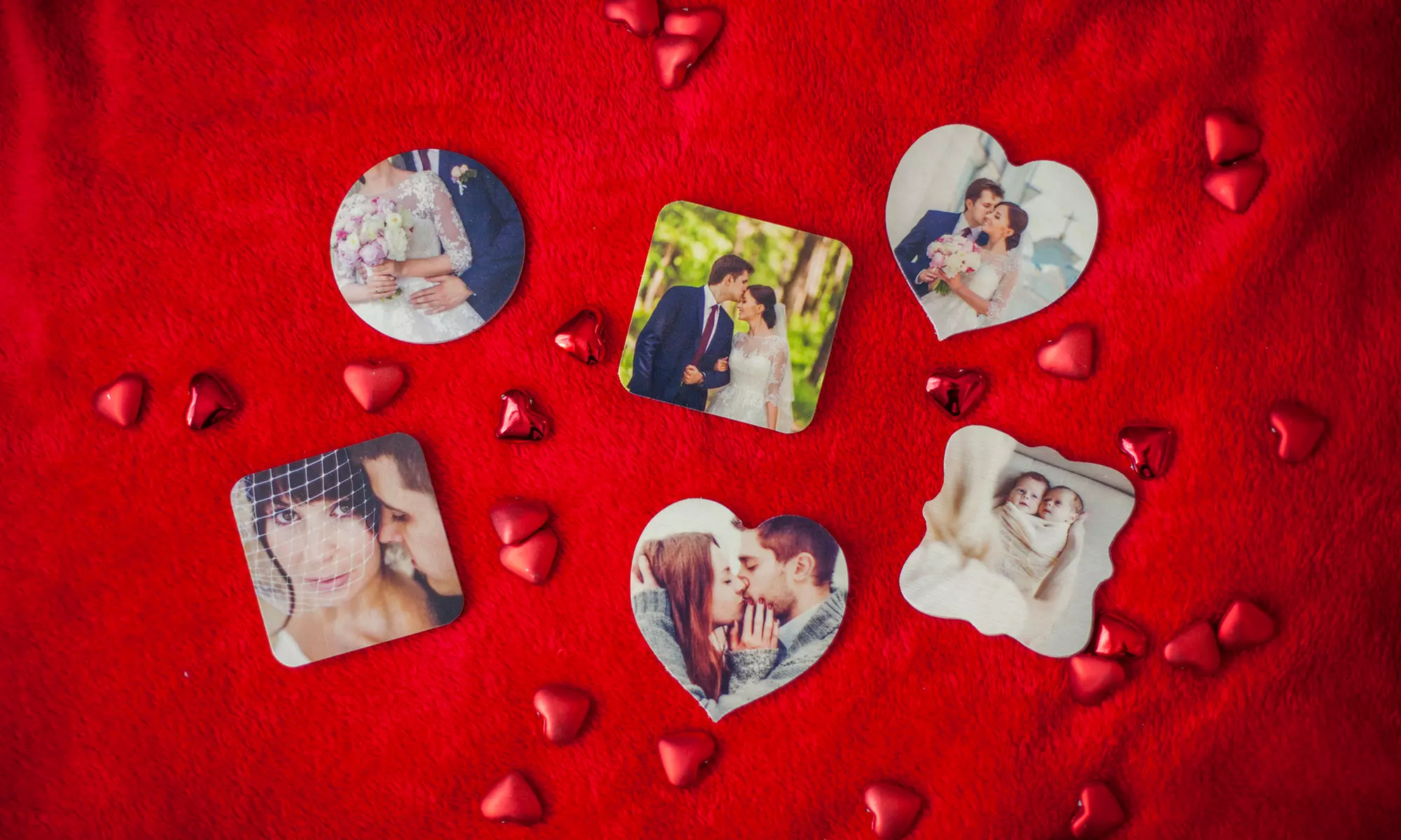 One, Two, Three, Four, or Five Wooden Photo Magnets from PhotoBarn (Up to 75% Off) - Primary Image