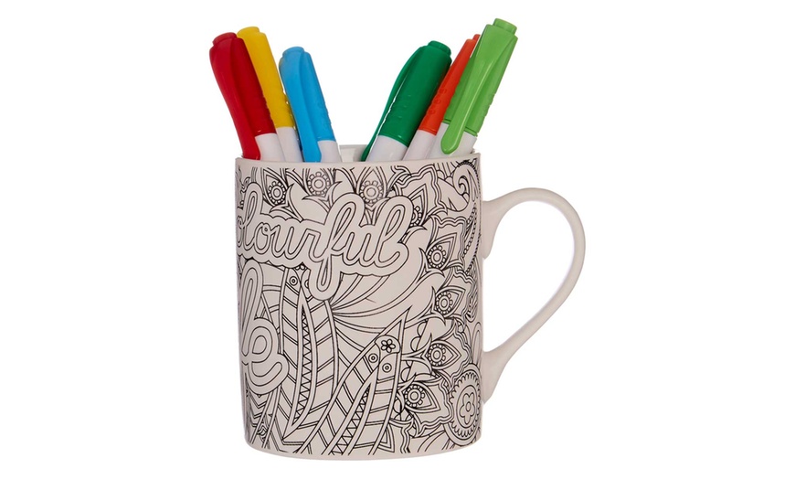 Image 11: Premier Housewares Colour-In Mug