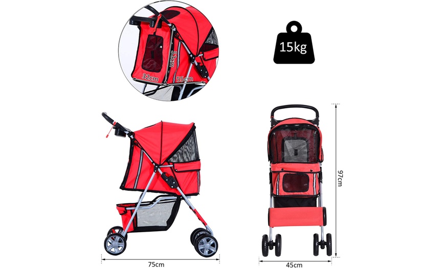 Image 20: PawHut Pet Stroller