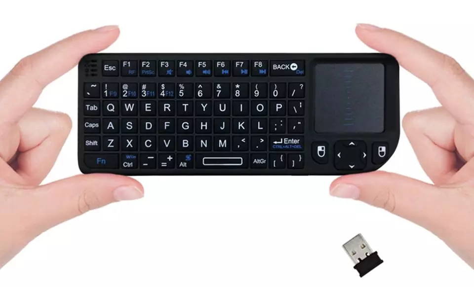 Favi Mini Wireless Keyboard with Touchpad and Laser Pointer. Free Returns. - Primary Image