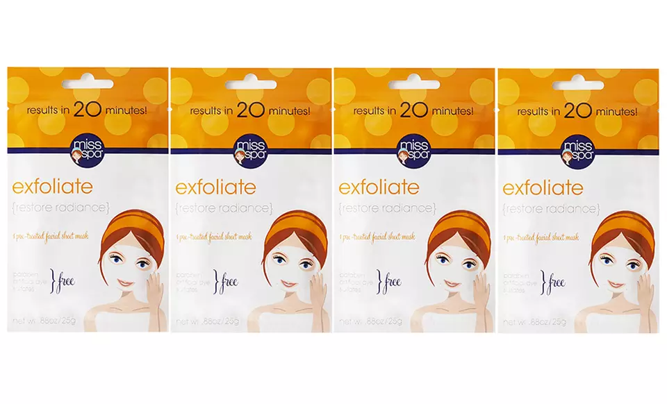 4-Pack of Miss Spa Pretreated Facial Masks. Multiple Options Available. - Second Medium
