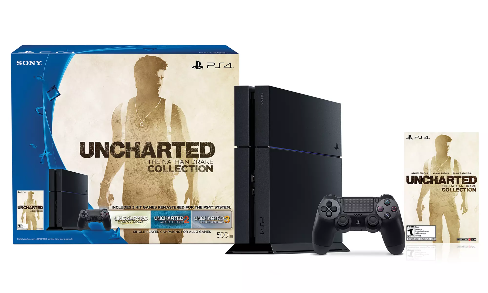 PS4 500GB Console with Uncharted: The Nathan Drake Collection - Primary Image