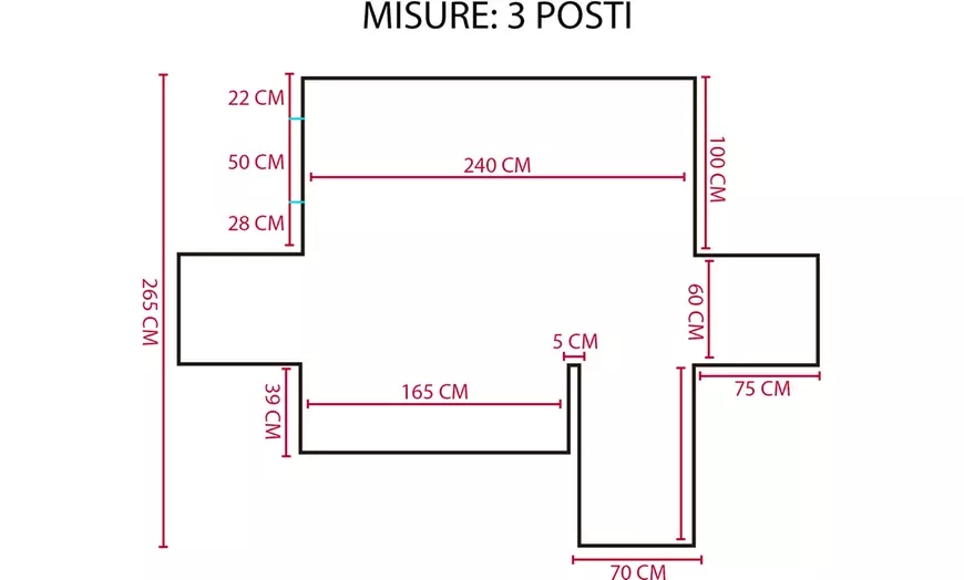 Image 7: Copridivano con penisola Simple