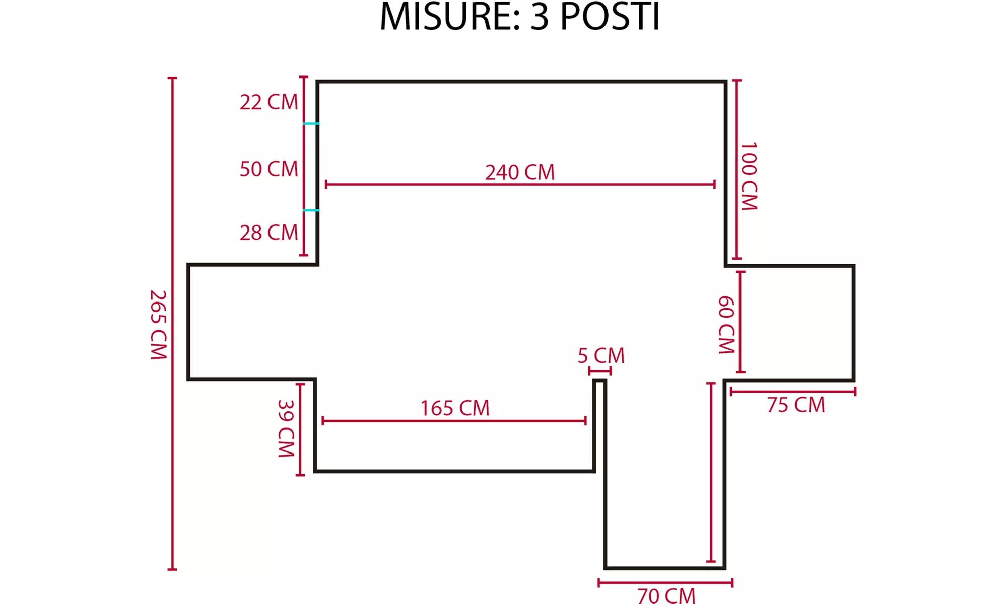 Copridivano con penisola Simple