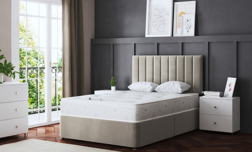 Image 6: Amelia Panel Divan Bed with Optional Mattress