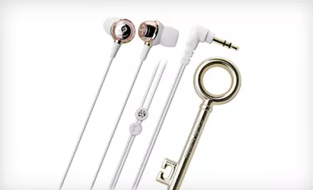 $12 for a Pair of Audio Technica In-Ear Headphones with Rhinestones ($34.95 List Price). Three Options Available. - Second Medium