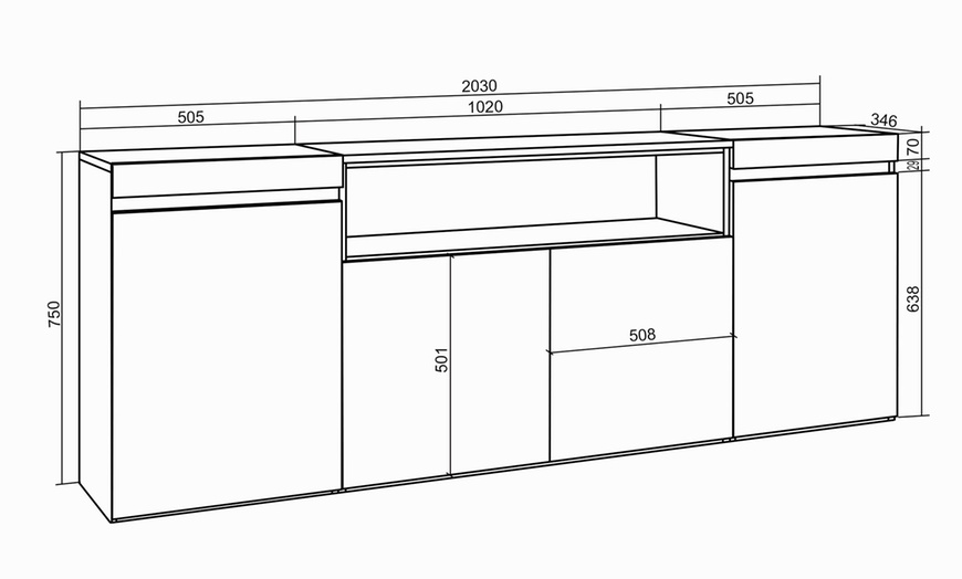 Image 24: Buffet de salon style industriel 