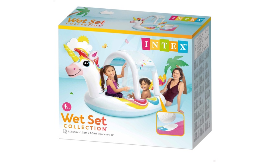Image 3: Unicorn Themed Kids Spray Pool
