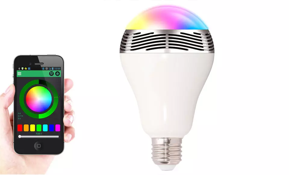 2-in-1 LED Light Bulb and Bluetooth Speaker - Second Medium