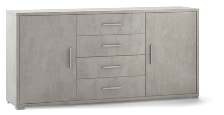 Madia a 2 ante e 4 cassetti, disponibile in 4 colori