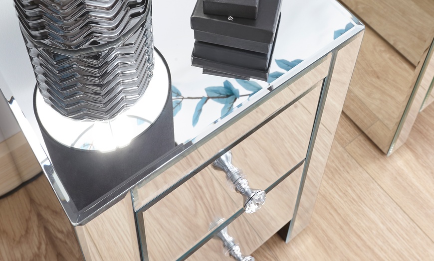 Image 10: Sophia Mirrored Bedside Chest