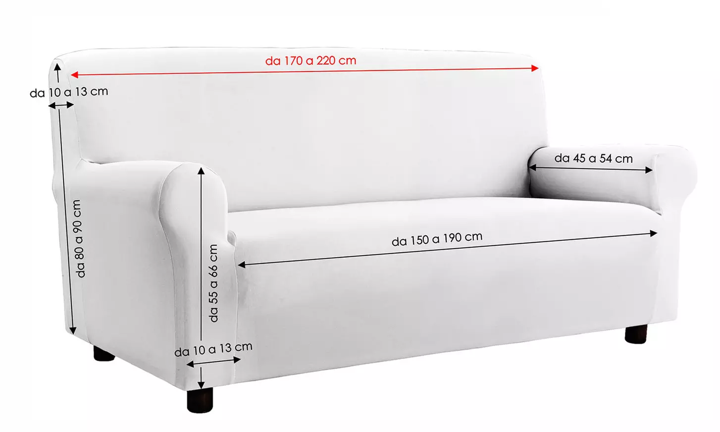 Copridivano bielastico Pretty sagomato