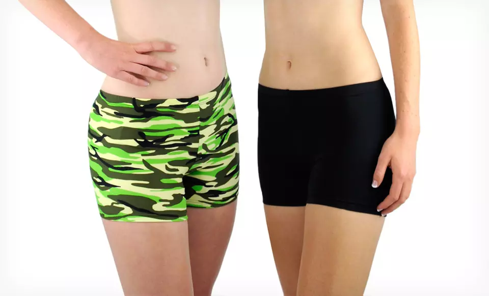 $18.99 for a Two-Pack of Tuga Women's Spandex Sports Shorts ($40 List Price). 6 Options Available. Free Shipping. - Second Medium