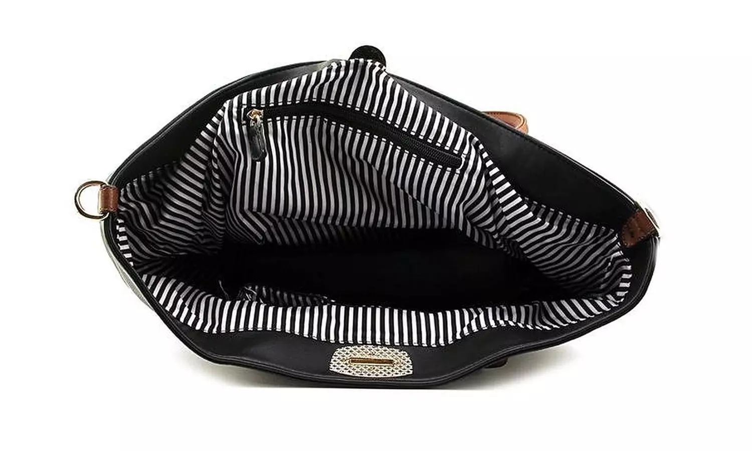 Rimen & Co. Women's Turn-Lock Closure 3-in-1 Bag-In-Bag Multipurpose Tote - Second Medium