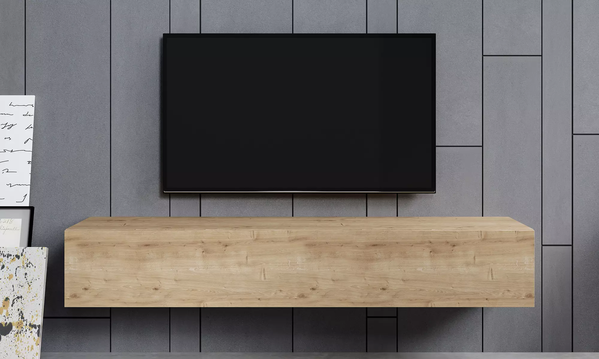 Meuble TV "Aitana" en chêne