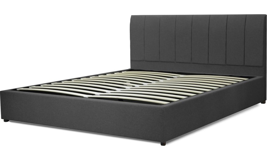 Image 8: Lit coffre Barcelone tissu, matelas ''Empereur'' en option