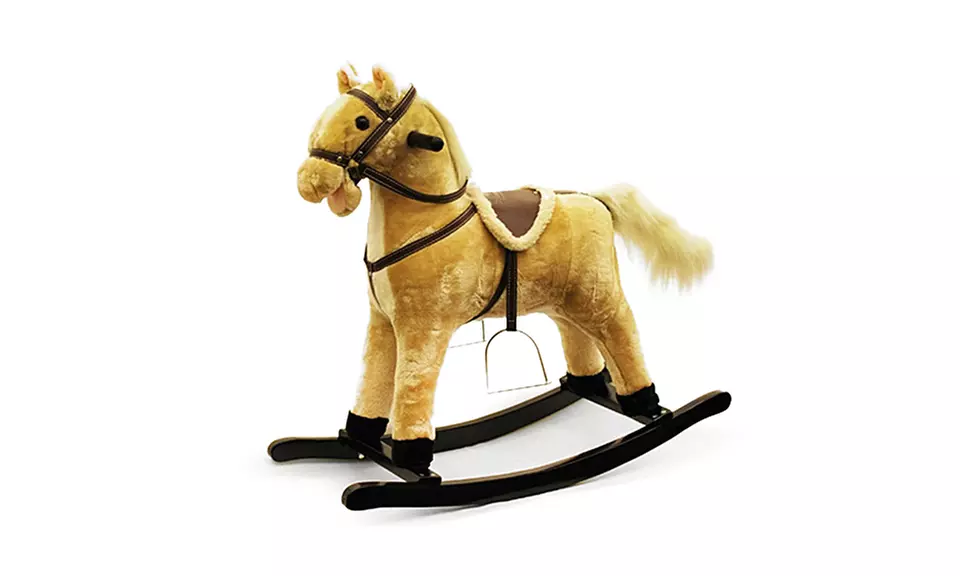 Soft Plush Animated Rocking Horse - Primary Image