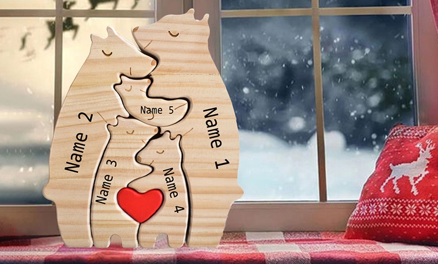 Image 3: Create a Personalized Wooden Family Puzzle with Your Names! 