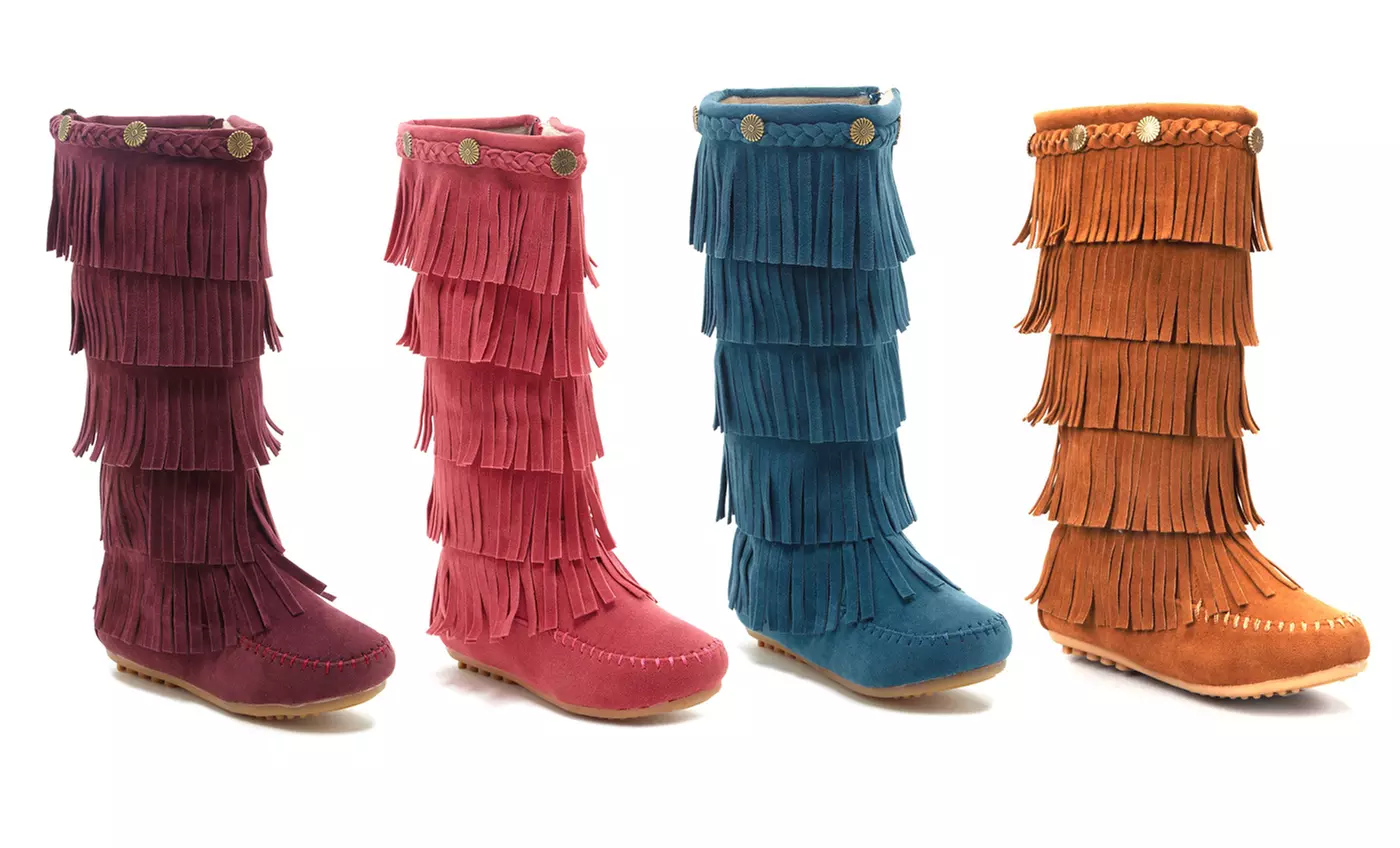 Shoes of Soul Girls' Fringe Boots - Primary Image