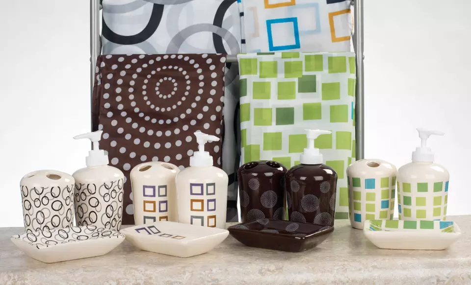 $12.99 for a 16-Piece Ceramic Bath Set ($33.79 List Price). 18 Styles Available. Free Returns. - Primary Image