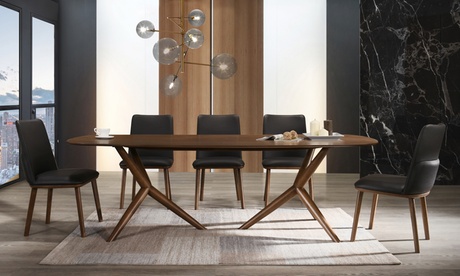 Tavolo Copenaghen con finitura in noce scuro