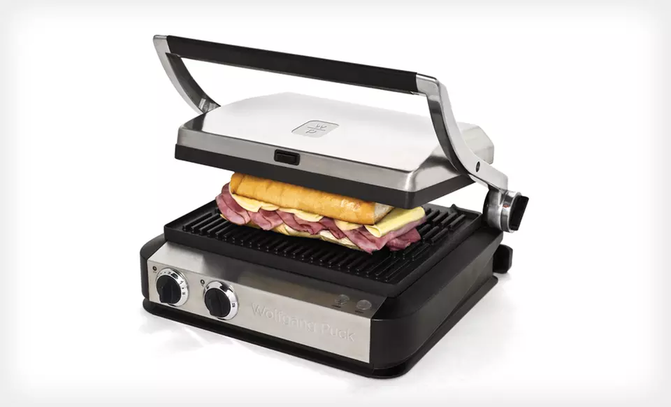 $59 for a Wolfgang Puck Tri-Grill with Storage Drawer and Three Plates ($176.65 List Price). Free Shipping. - Primary Image