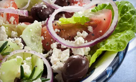 Greek Dinner for Two or Four with Appetizers and Choice of Chicken or Lamb at Minoas Greek Taverna (Up to 55% Off) - Primary Image