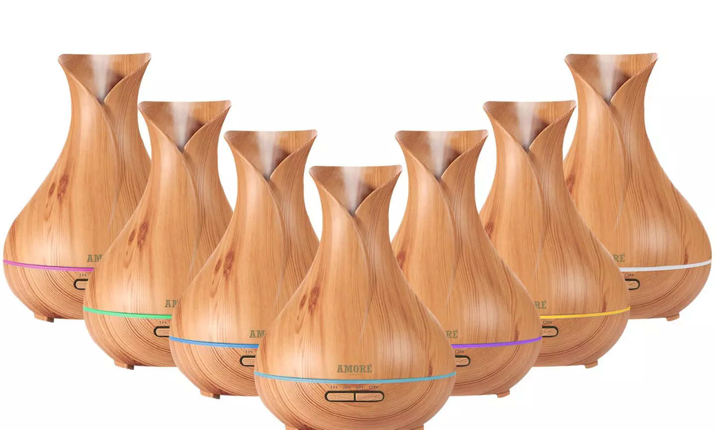 Amore Wood Grain Ultrasonic Essential Oil Diffuser  - Primary Image