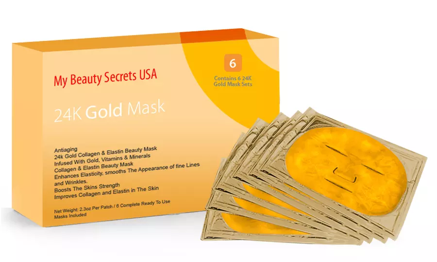 6- or 12-Pack of European Gold Face Masks from My Beauty Secrets USA (Up to 80% Off) - Primary Image