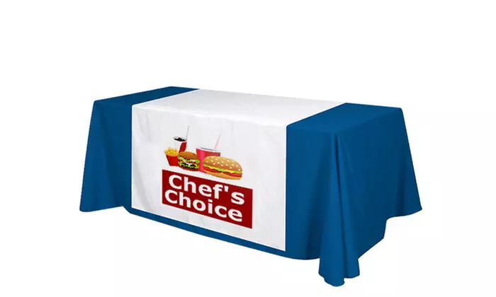 One Standard-Sized 2'x5.67' or 3'x5.67' Custom Table Runner from BannerBuzz (Up to 51% Off) - Primary Image