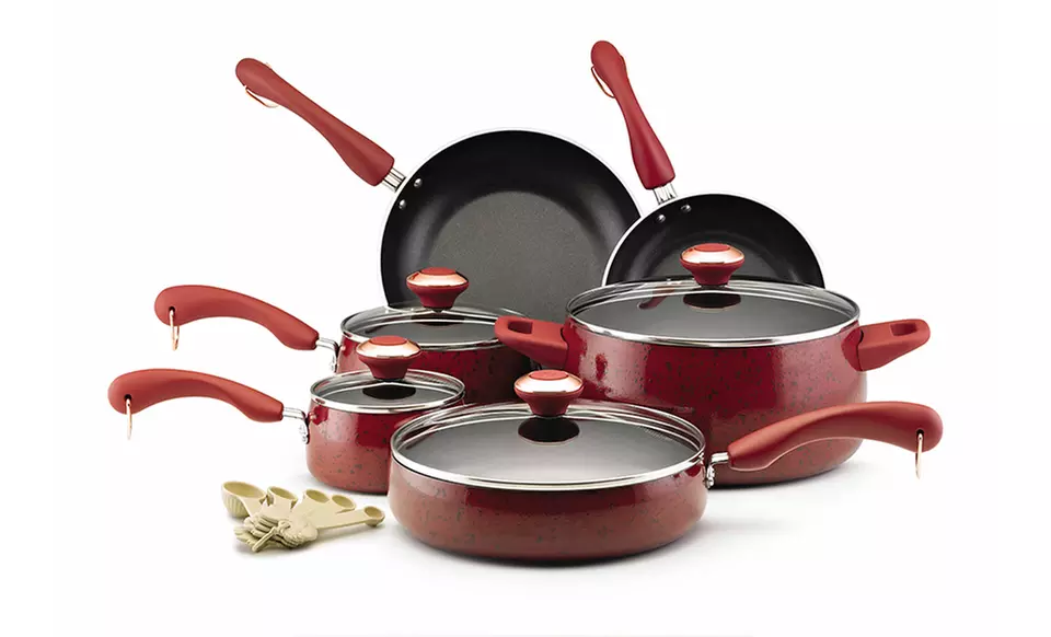 Paula Deen Signature Porcelain Nonstick 15-Piece Cookware Set - Primary Image