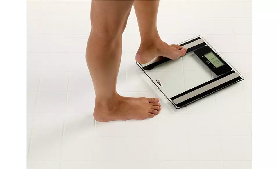 Vivitar Body Fat and Total Fitness Digital Scale in Black or Clear. Free Returns.  - Primary Image
