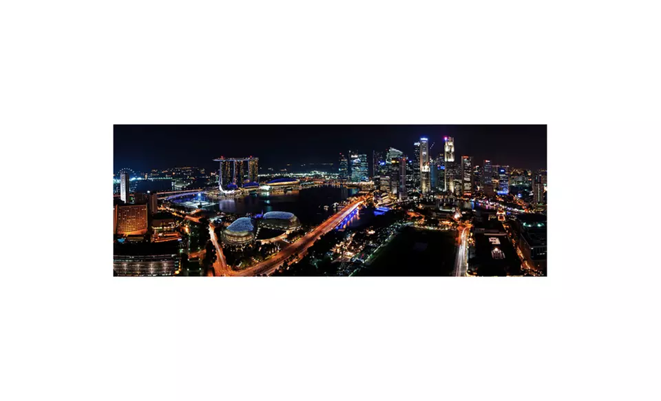 Great Cities of the World Panoramic Night Skyline Gallery-Wrapped Prints - Primary Image