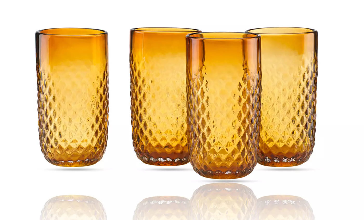 Kathy Ireland Home by Gorham Set of 4 Coronado High-Ball Glasses | Brought to You by ideel - Second Medium