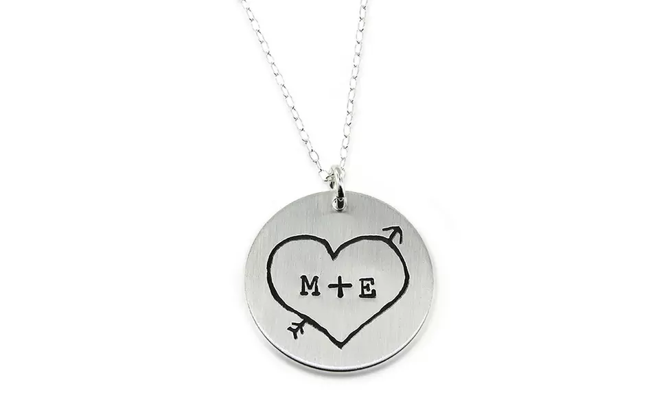 Hannah Design Heart N Arrows Sterling Silver Necklace (Up to 51% Off) - Primary Image