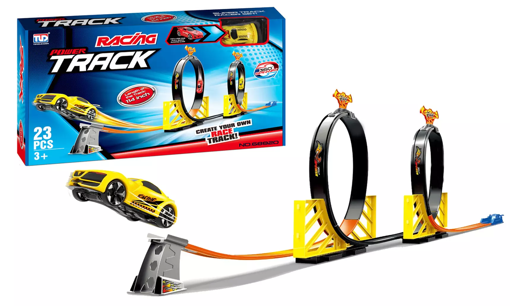 Power Track Double Loop Racing Set - Primary Image
